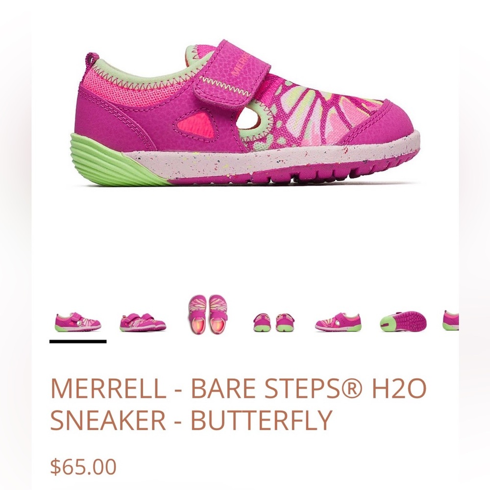 Merrell Baby Girl Bare Steps H2O Sneakers Water Sandals Very Gently Used - Picture 10 of 10